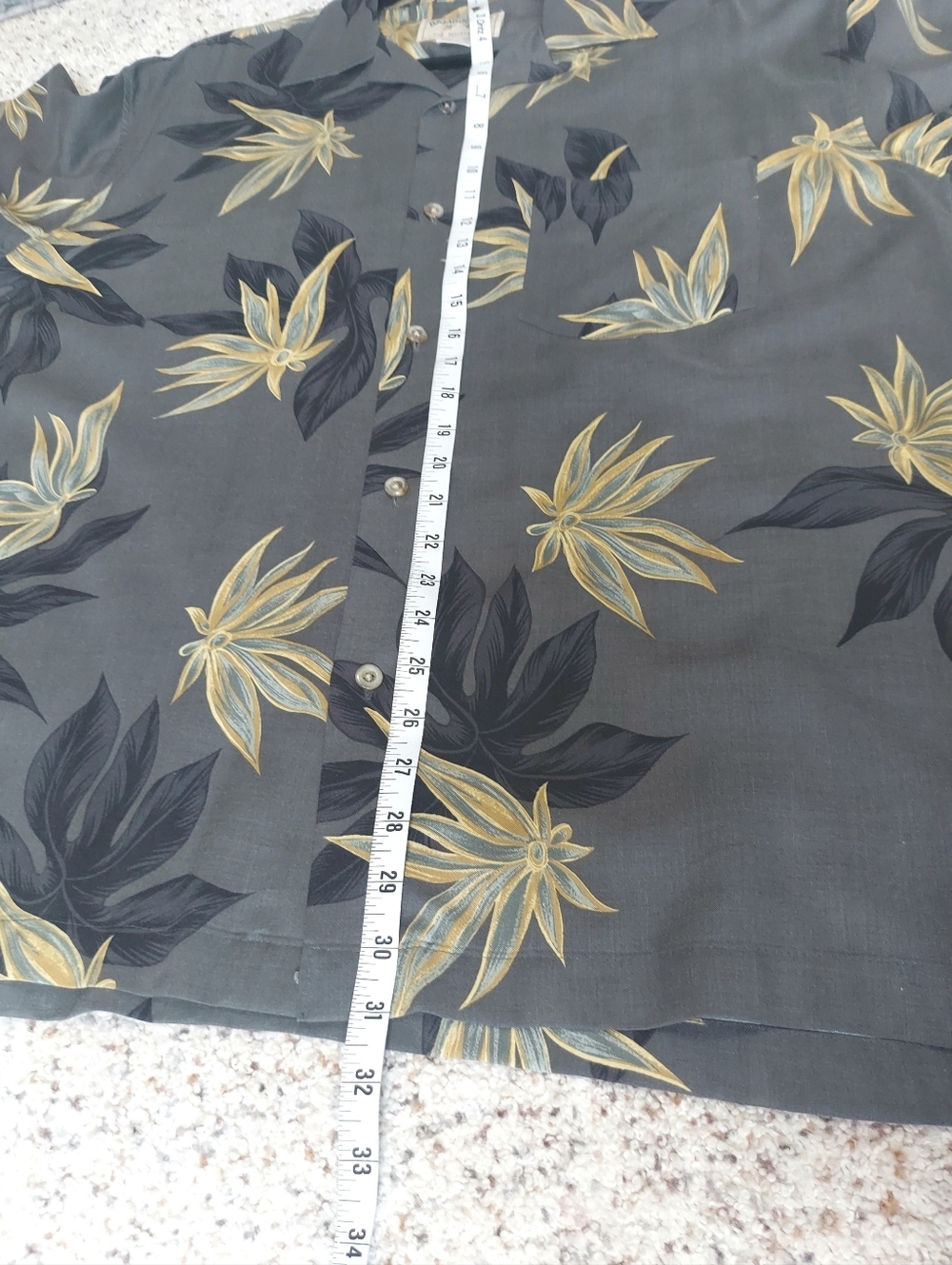 Bamboo Cay Fine Resortwear Tropical Camp Shirt Mens Large Greyish Green - Picture 8 of 8
